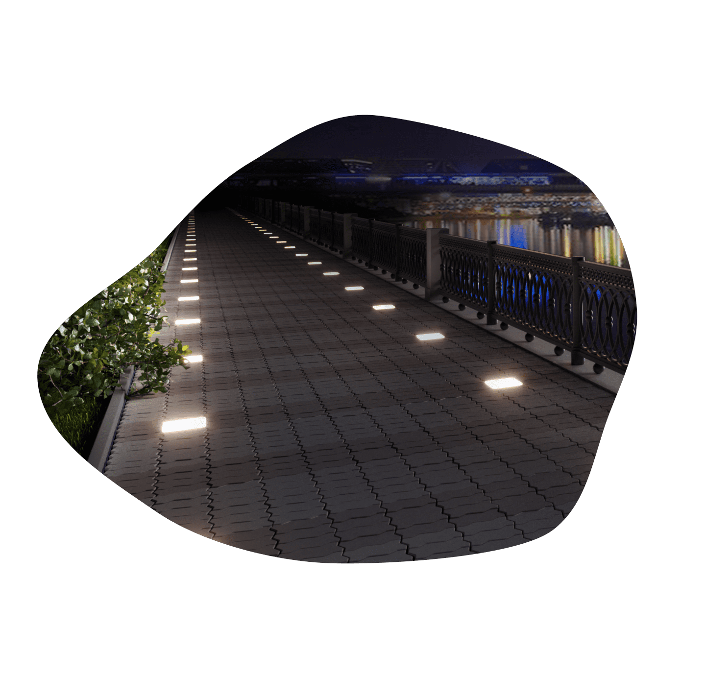 Светодиодная брусчатка или светящиеся тротуары